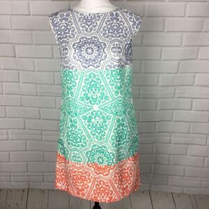 CUTE The Limited Mandala Print Cap Sleeve Shift Dress womens xs s Summer Casual